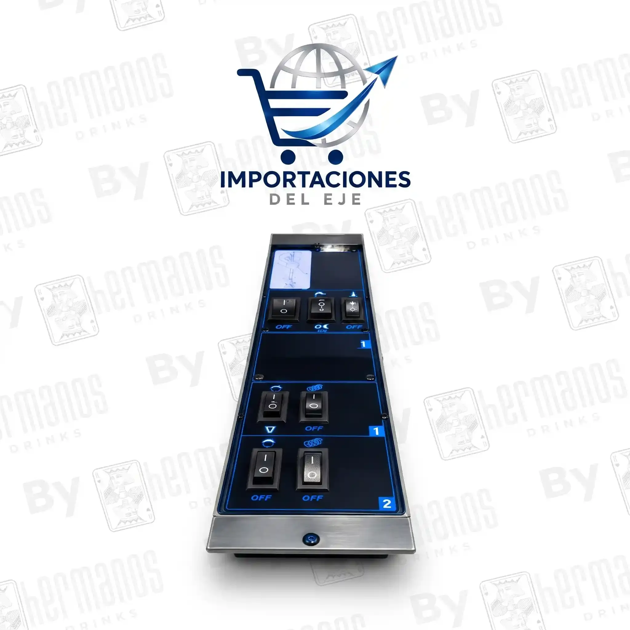 Botonera 2 y 3 Tanques — Panel de mandos para equipos de dos y tres tanques. Reúne los interruptores de cada tanque