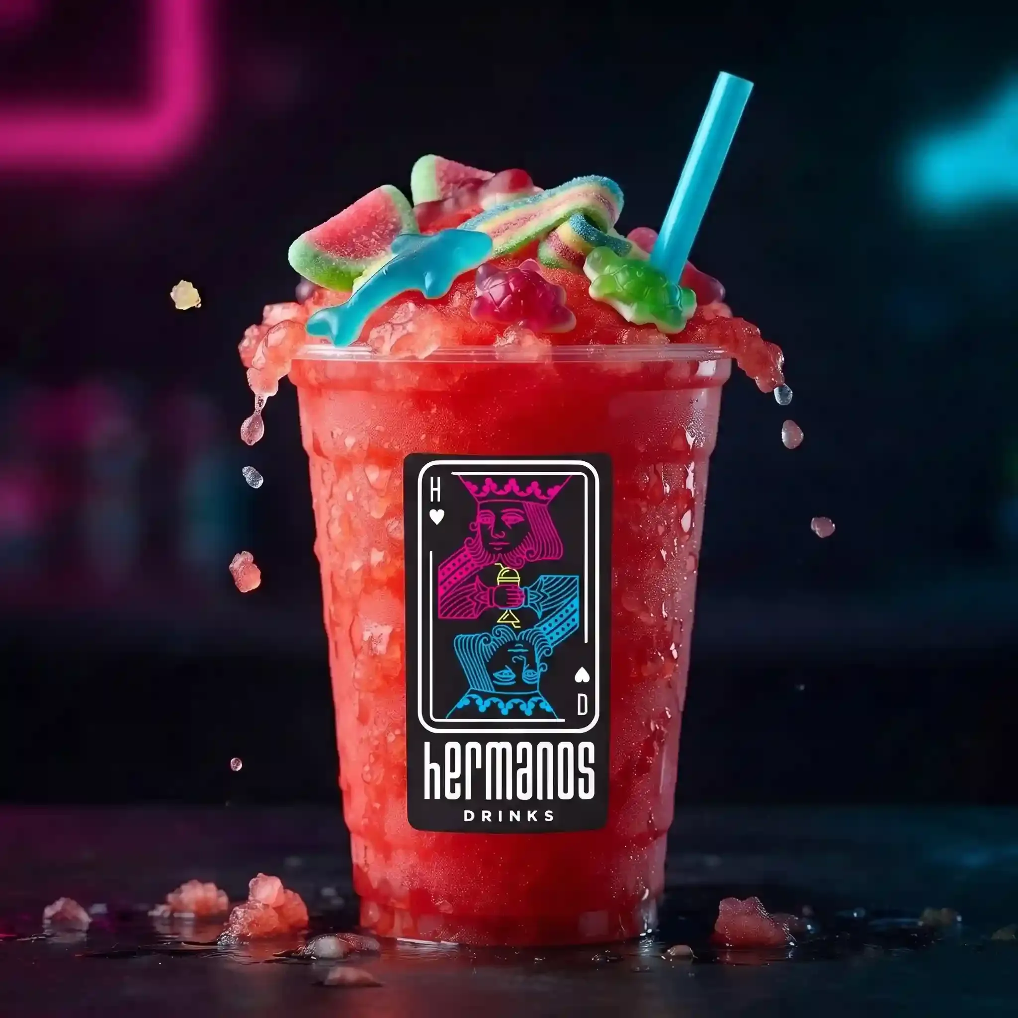 Frappé de Frutos Rojos — frappés de Hermanos Drinks, sin licor