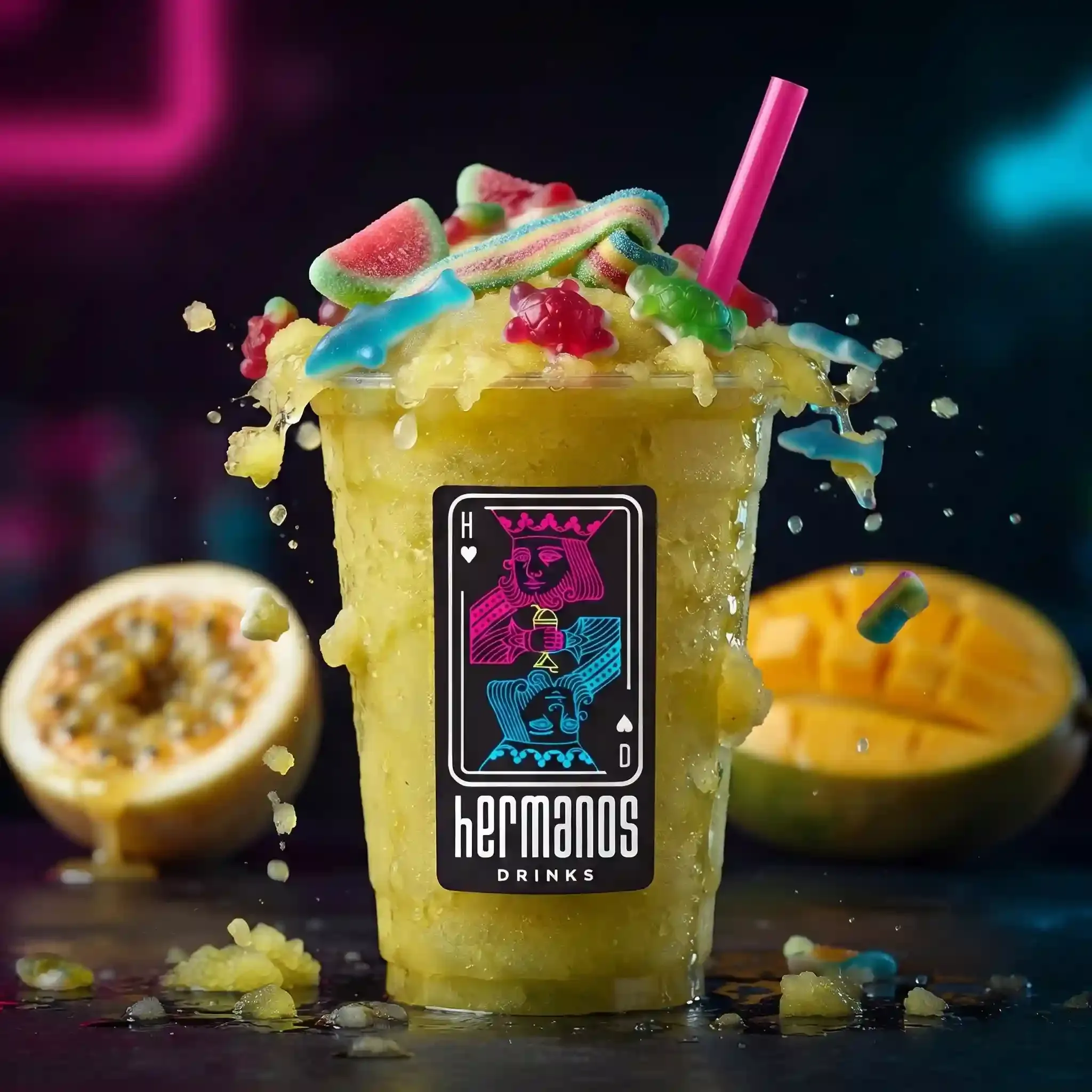 Frappé de Maracubiche — frappés de Hermanos Drinks, sin licor