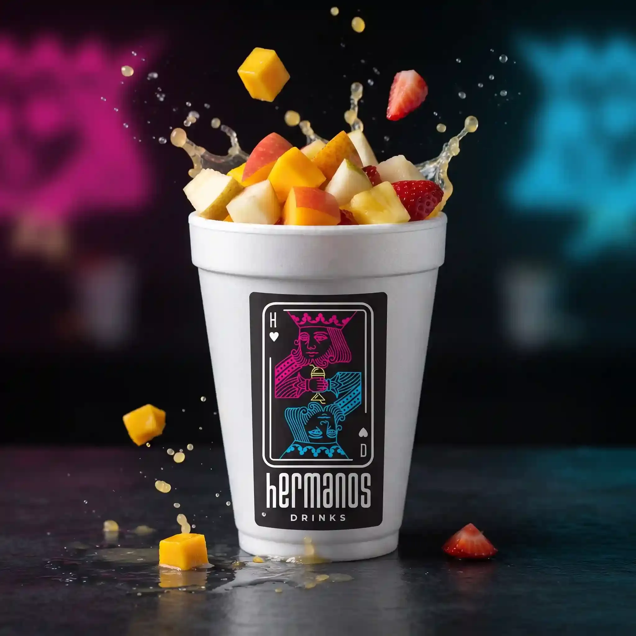 Fruta, vaso 6 oz — snacks y generales de Hermanos Drinks, para picar y adicionar