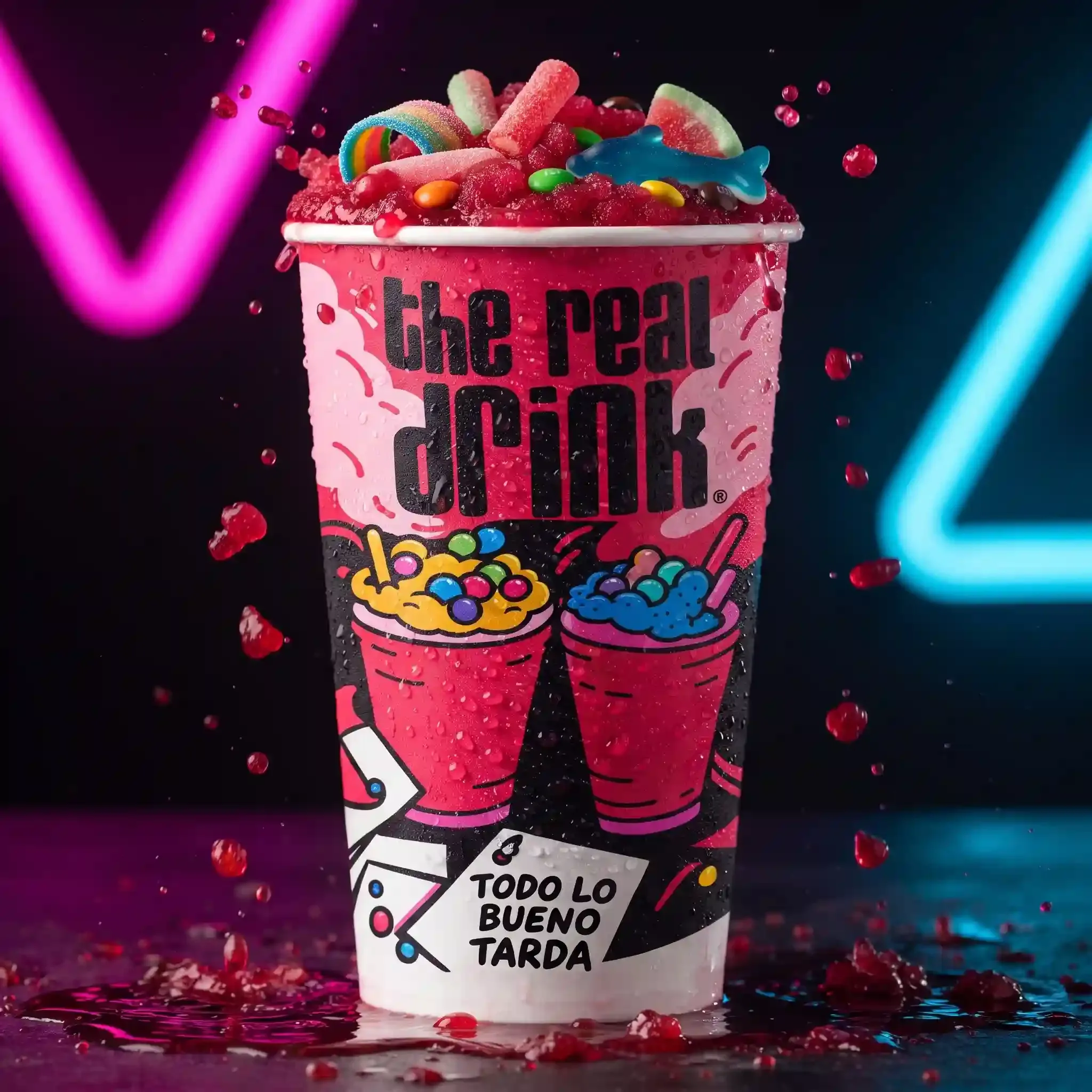 Fresa Boom — granizados de Hermanos Drinks, con o sin licor
