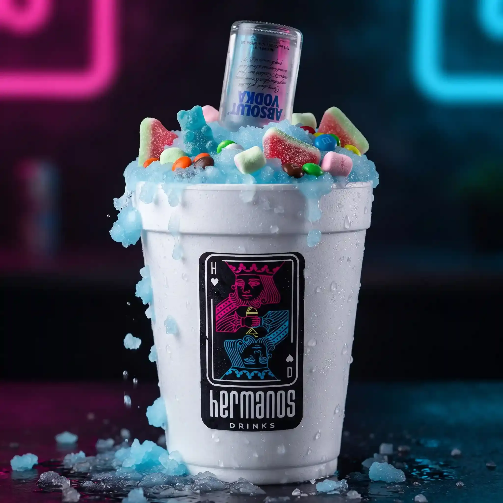 Litrón Absolut Vodka — litrones de Hermanos Drinks, con licor