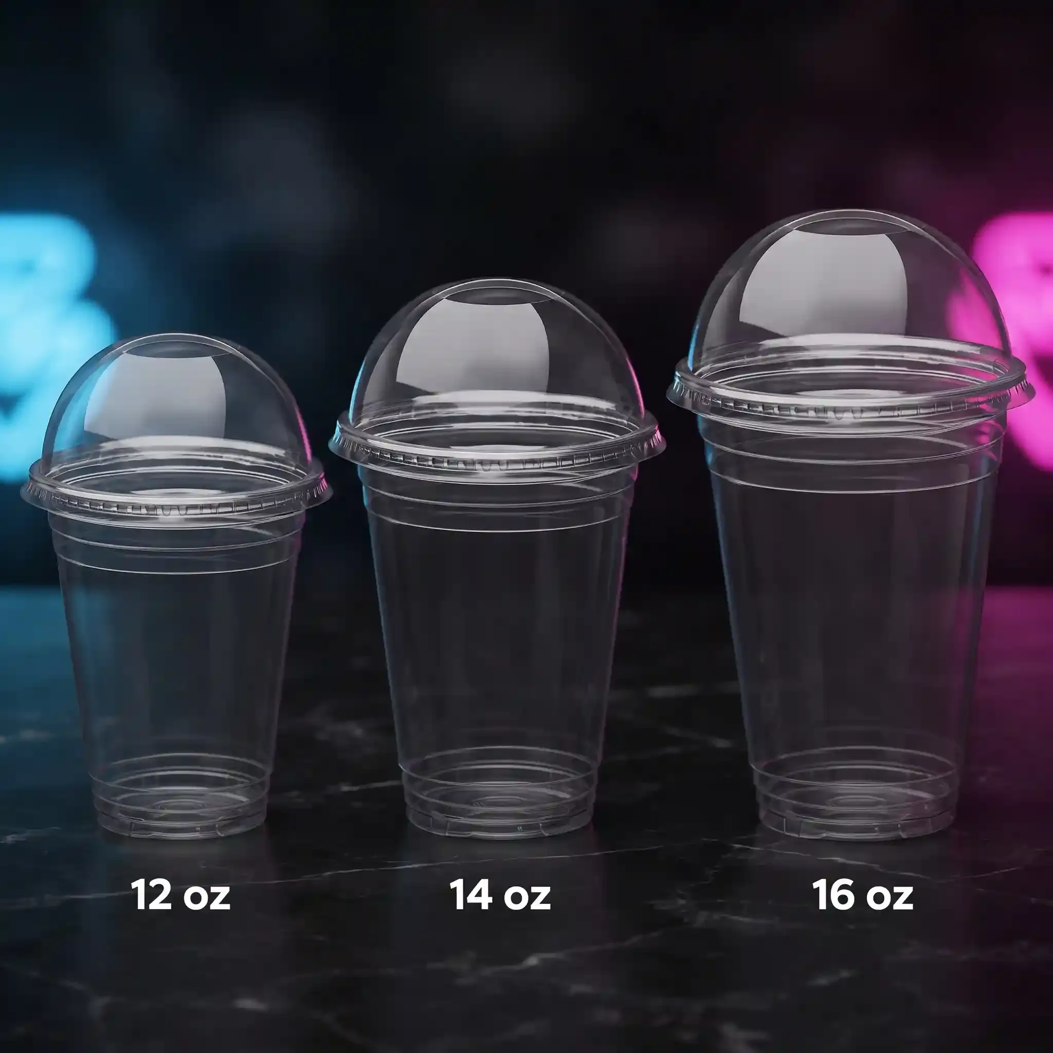 Vaso Gold — Vaso transparente de PET, apto para frío y congelado. Se puede marcar con tu logo